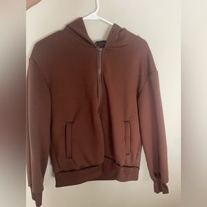 Brown zip up